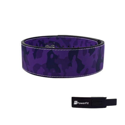 Kozni pojas za trening i teretanu sa kopcom kamo ljubičastog dizajna